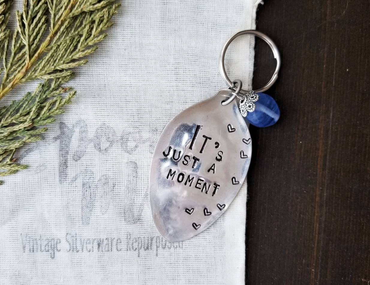 Personalized Key Chain, Custom Gift, Stamped Spoon, Valentine's Gift, Wedding Gift, Birthday Gift, New Home, Grandma Gift, Wine Tie On