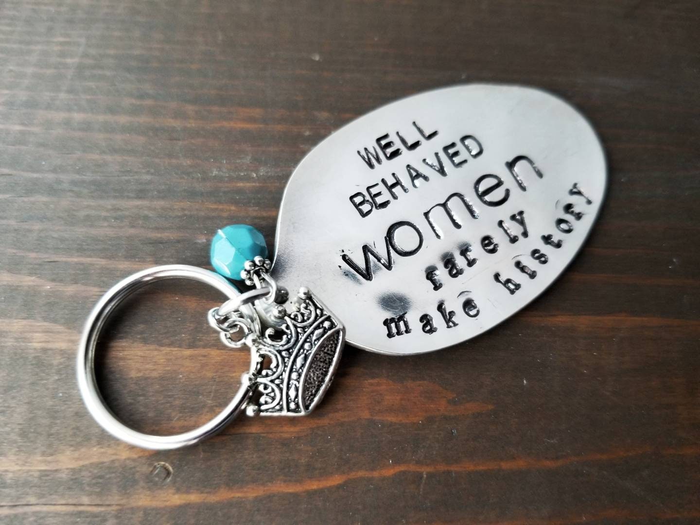 Spoon Key Chain, Wine Charm, Silverware Key Chain, Handmade Gift, Friend Gift, Gifts For Her, Stamped Spoon, Wine Key Chain, Stamped Spoon