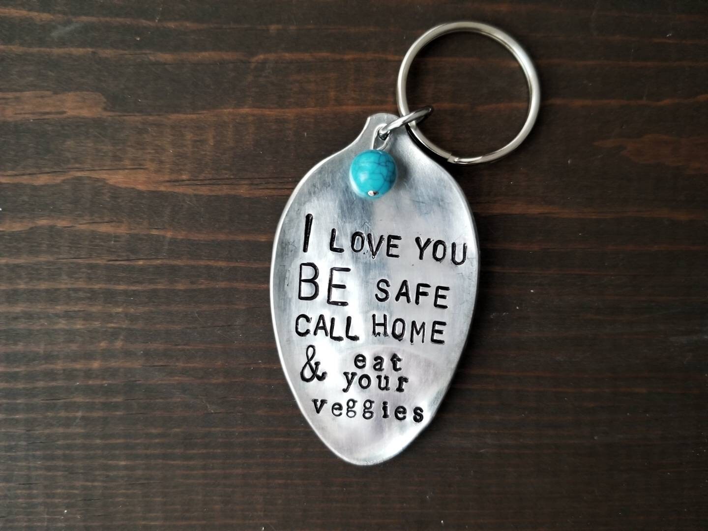 Spoon Key Chain, I Love You Gift, Friend Gift, Gifts From Mom, Stamped Spoon, Gifts for Kids, New Driver Gift, Gifts under 25, College Gift