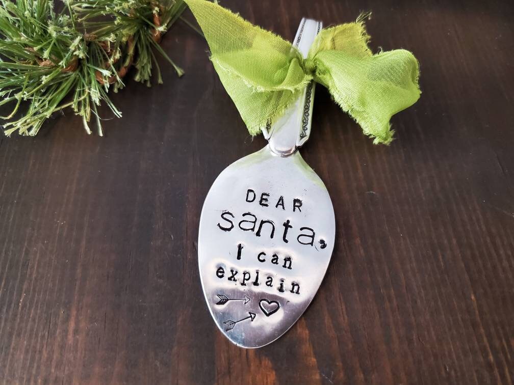 Christmas Ornament, Custom Ornament, Spoon Ornament, Merry Christmas, Handmade Oranment, Stamped Spoon, Spoon Ornament, Etsy Ornaments