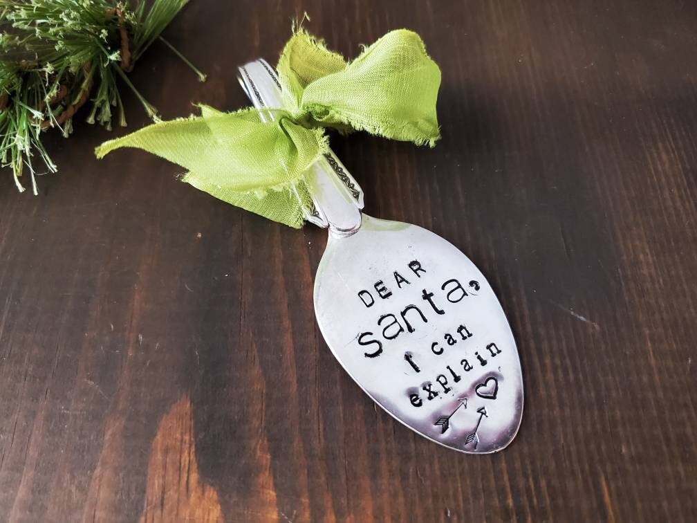 Christmas Ornament, Custom Ornament, Spoon Ornament, Merry Christmas, Handmade Oranment, Stamped Spoon, Spoon Ornament, Etsy Ornaments