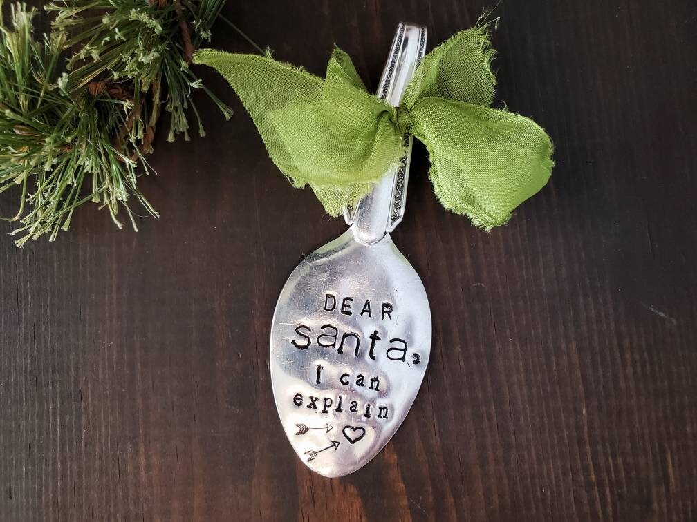 Christmas Ornament, Custom Ornament, Spoon Ornament, Merry Christmas, Handmade Oranment, Stamped Spoon, Spoon Ornament, Etsy Ornaments