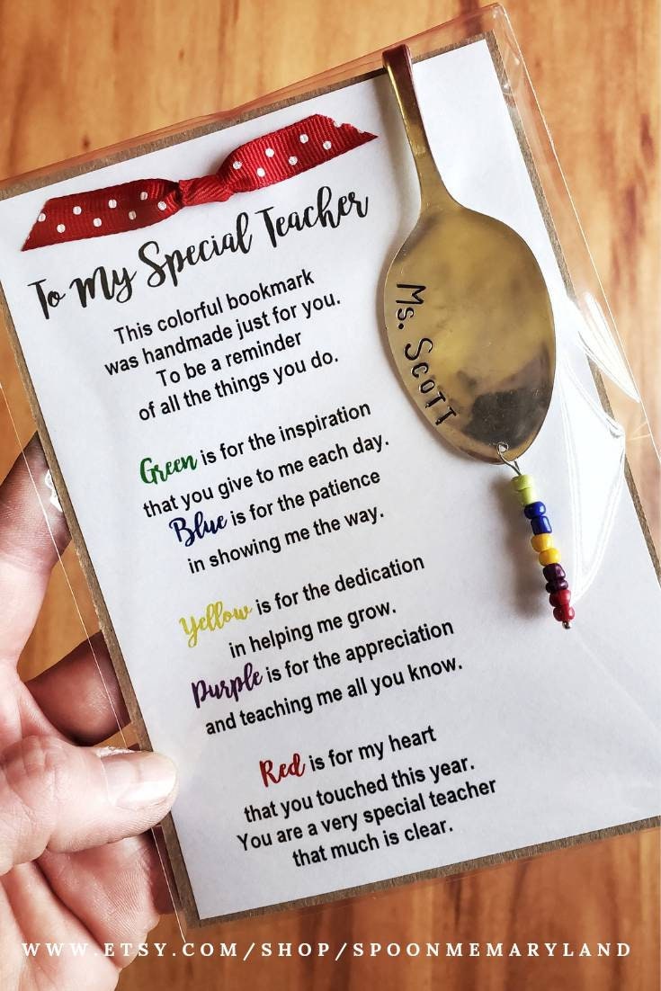 Personalized Teacher Bookmark Gift, Teacher Appreciation, Thank You Gift, Personalized Bookmark, Unique Teacher Gifts, Teacher Gift Ideas