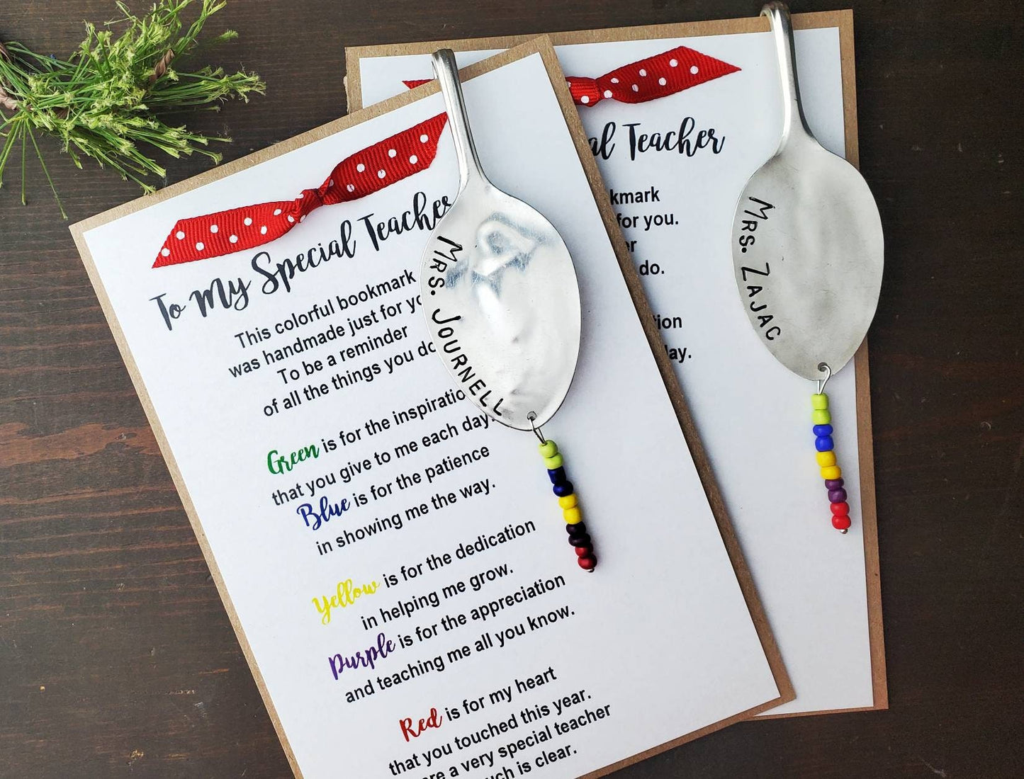 Personalized Teacher Bookmark Gift, Teacher Appreciation, Thank You Gift, Personalized Bookmark, Unique Teacher Gifts, Teacher Gift Ideas