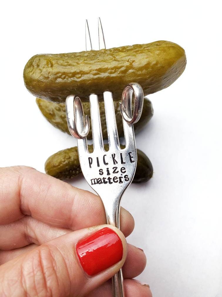 Pickle Fork, Custom Gift, Funny, Stamped Fork, Vintage, Pick Me, Dill With It, Big Dill, Hostess Gift, Poke My Pickle, Fork Silverware