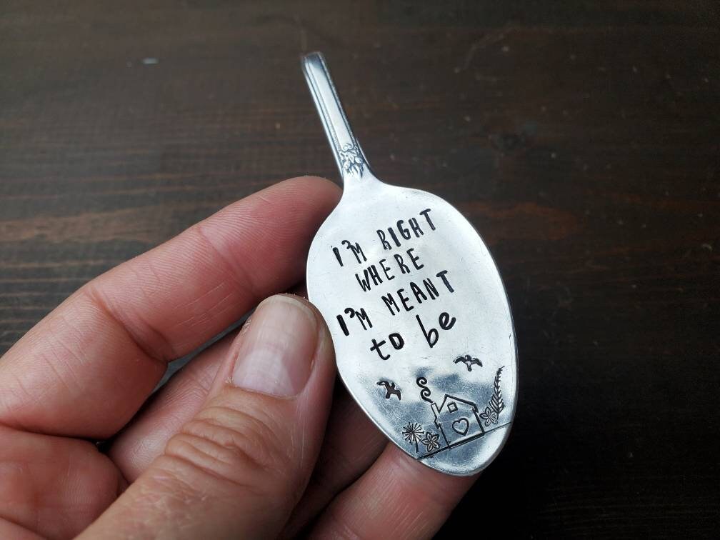 Book Worm, Spoon Bookmark, Vintage Spoon, Stamped Spoon, Repurposed, Book Lover Gift, Gift for Readers, Book Quotes, Meant To Be