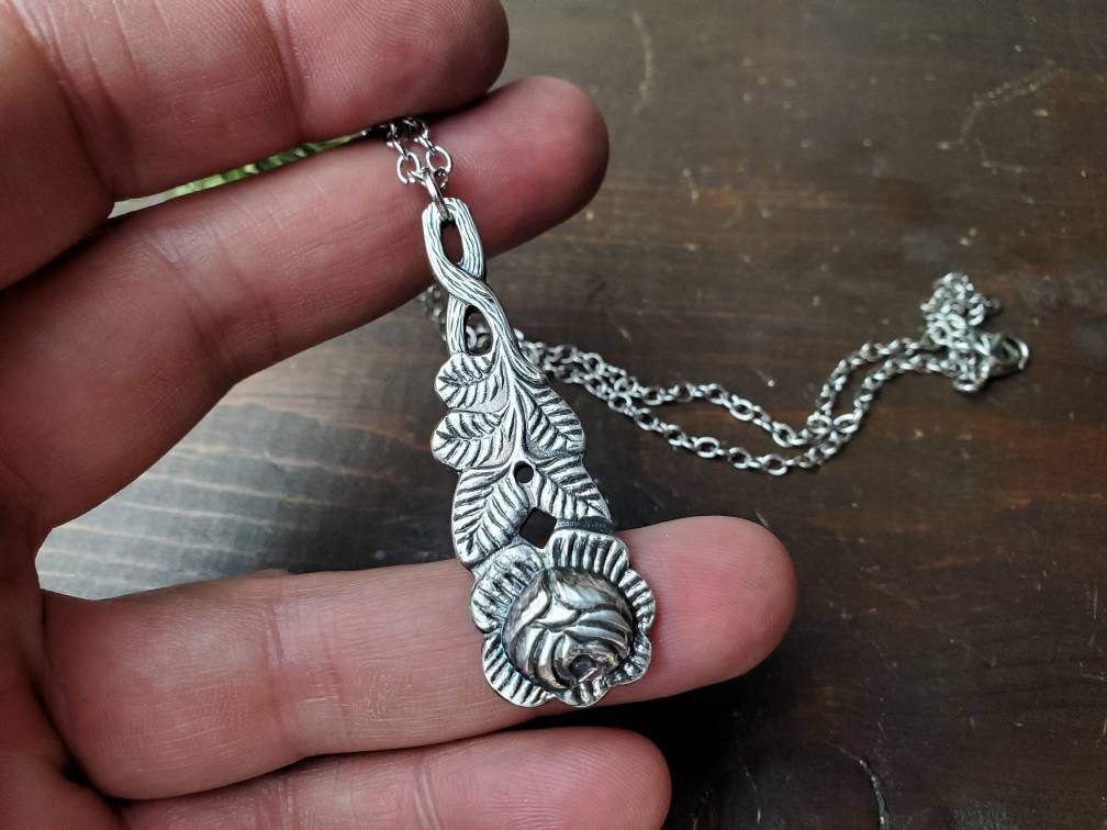Rose Spoon Handle, Spoon Necklace, Silverware Jewelry, Spoon Jeweley, Gifts For Her, Upcycled Silverware, Spoon Me Maryland