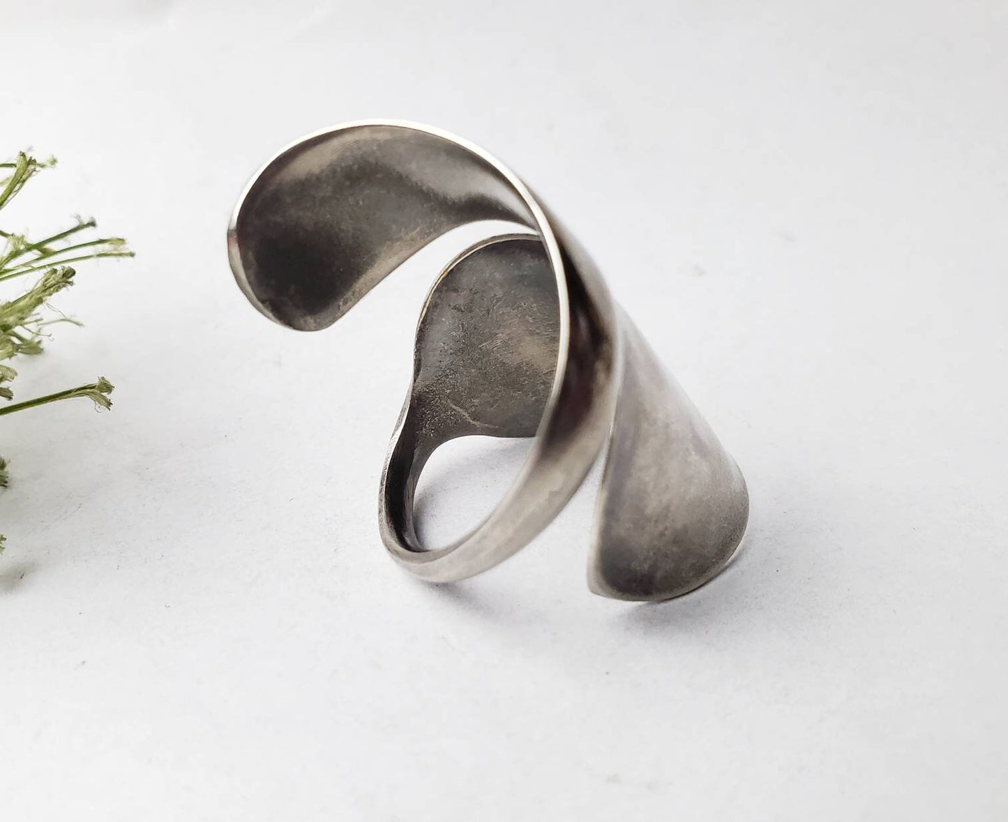 Spoon Ring, Size 10, Silverware Jewelry, Vintage Spoon Ring, Boho Ring, Silver Spoon Ring, Floral Ring, Spoon Me Maryland, Gifts for Her