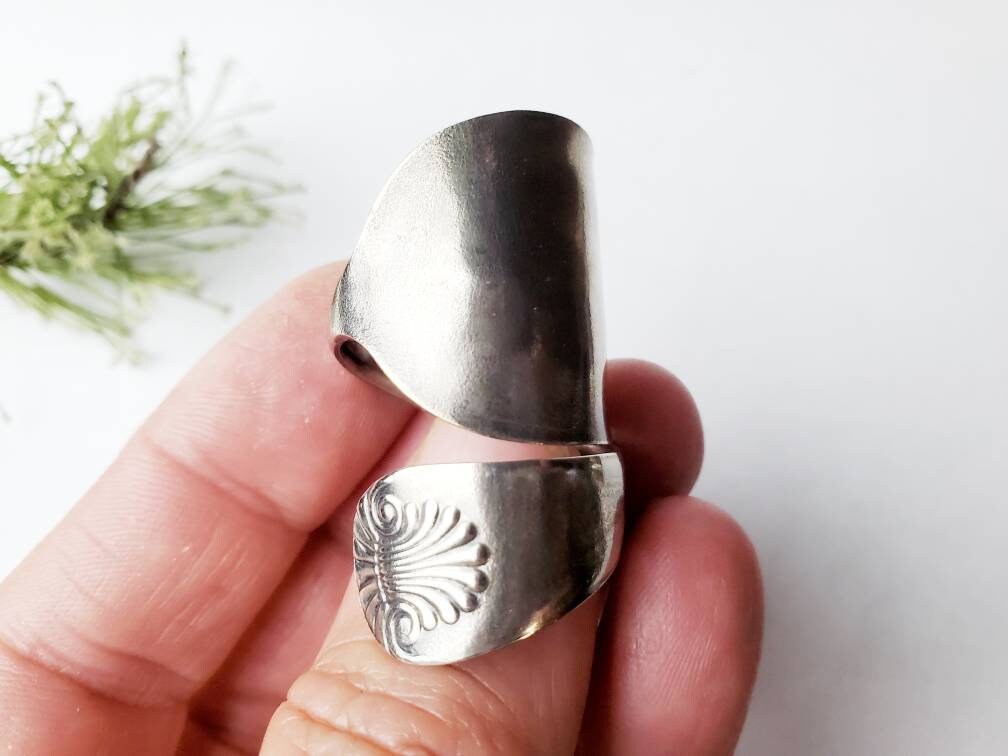 Spoon Ring, Size 10, Silverware Jewelry, Vintage Spoon Ring, Boho Ring, Silver Spoon Ring, Floral Ring, Spoon Me Maryland, Gifts for Her