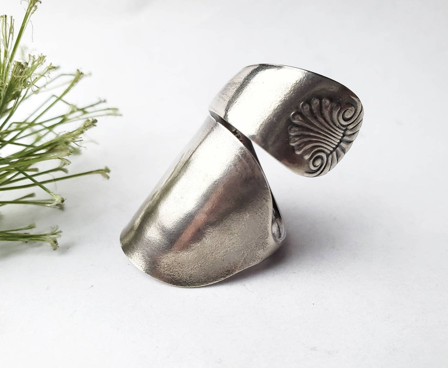 Spoon Ring, Size 10, Silverware Jewelry, Vintage Spoon Ring, Boho Ring, Silver Spoon Ring, Floral Ring, Spoon Me Maryland, Gifts for Her