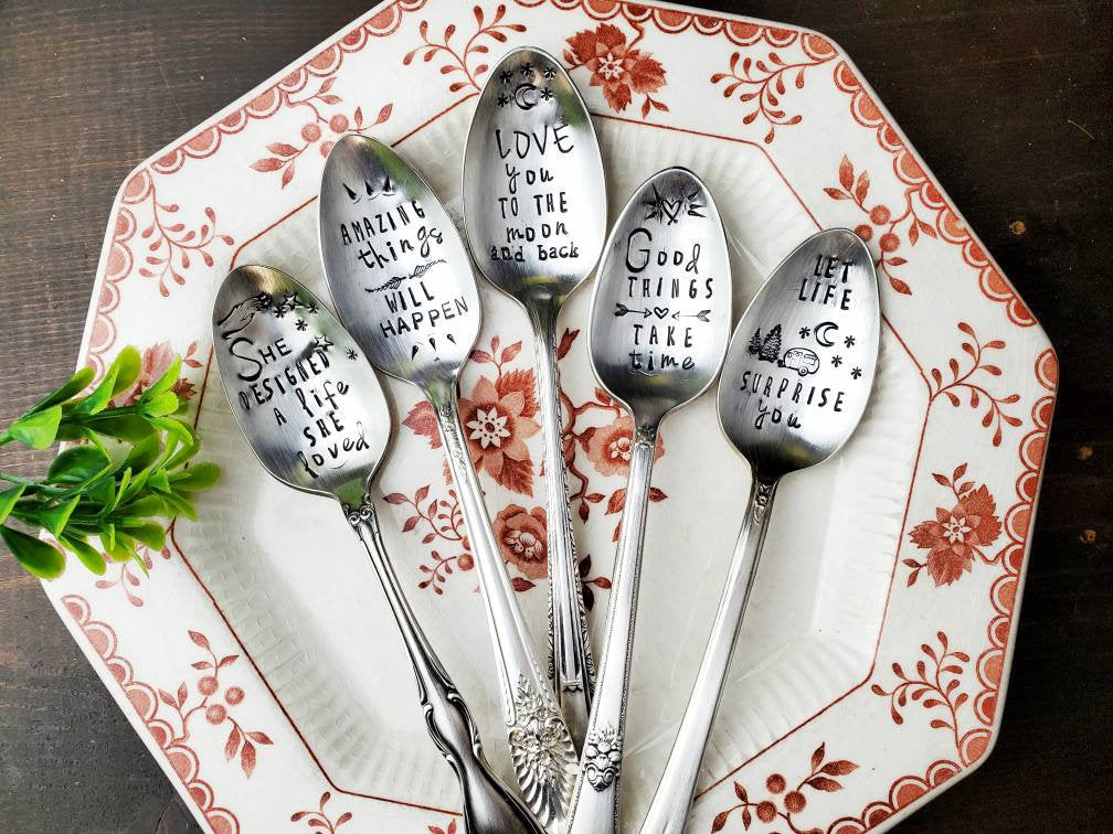 The Best Is Yet To Come, Coffee Spoon, Stamped Spoon, Tea Spoon, Spoon Me Maryland, Birthday, Inspiring Gifts, Silverware, Coffee Gift