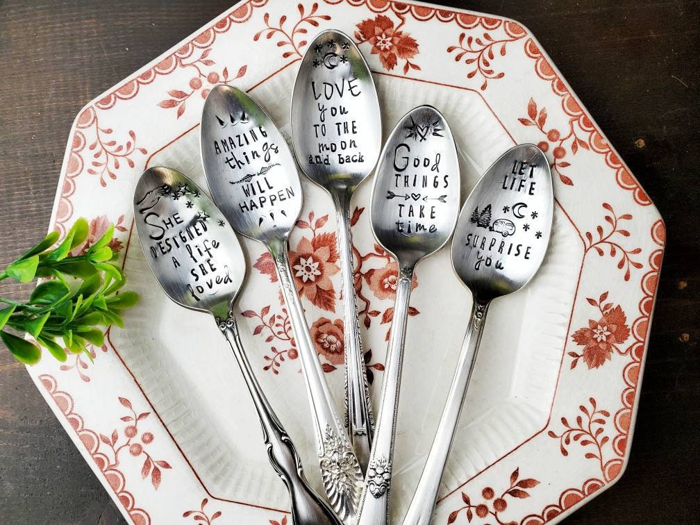 Good Things Take Time, Coffee Spoon, Stamped Spoon, Tea Spoon, Spoon Me Maryland, Birthday, Inspiring Gifts, Silverware, Coffee Gift