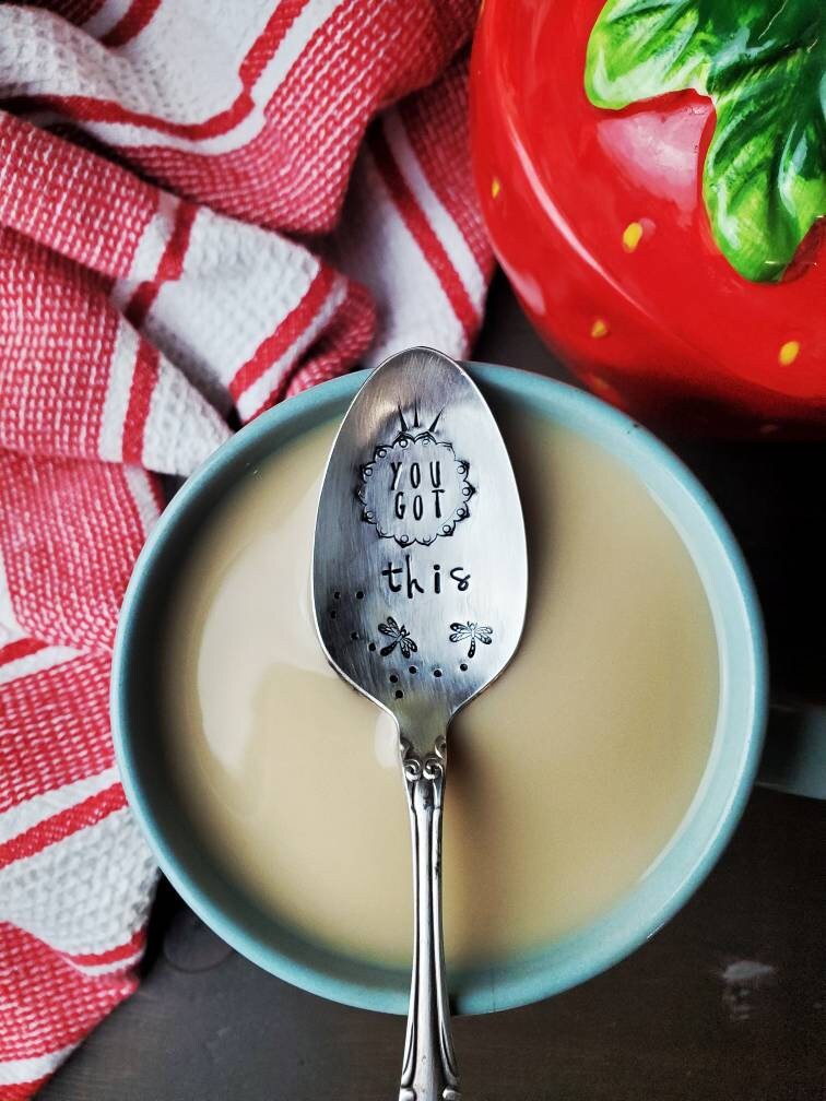 You Got This, Coffee Spoon, Stamped Spoon, Tea Spoon, Spoon Me Maryland, Birthday, Co-Worker Gift, Silverware, Coffee Gift, Motivate