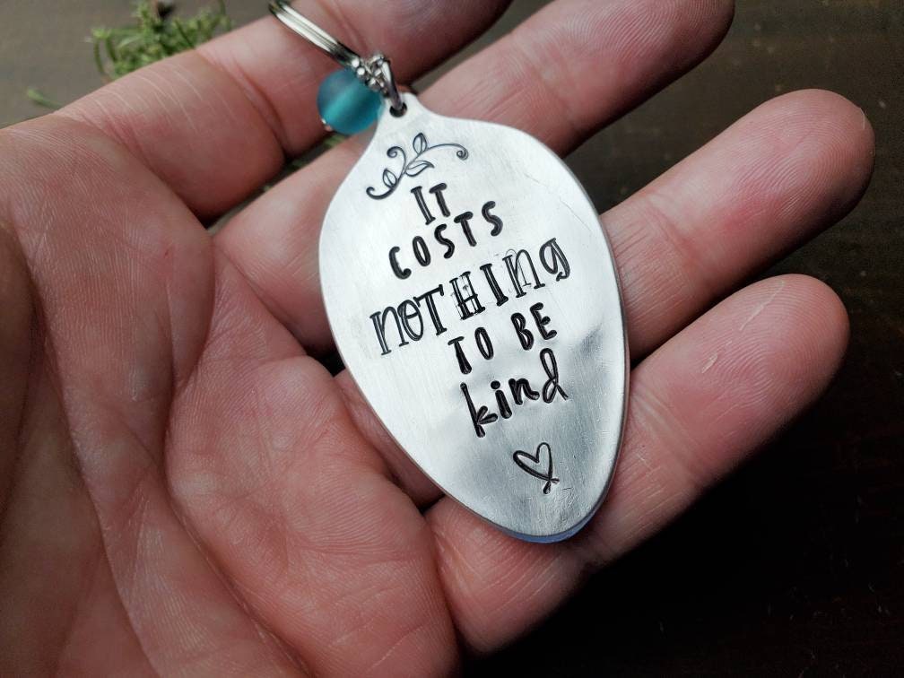 Silverware Jewelry, It Costs Nothing To Be Kind, Spoon Necklace, Inspiring Jewelry, Spoon Jewelry, Gifts For Her