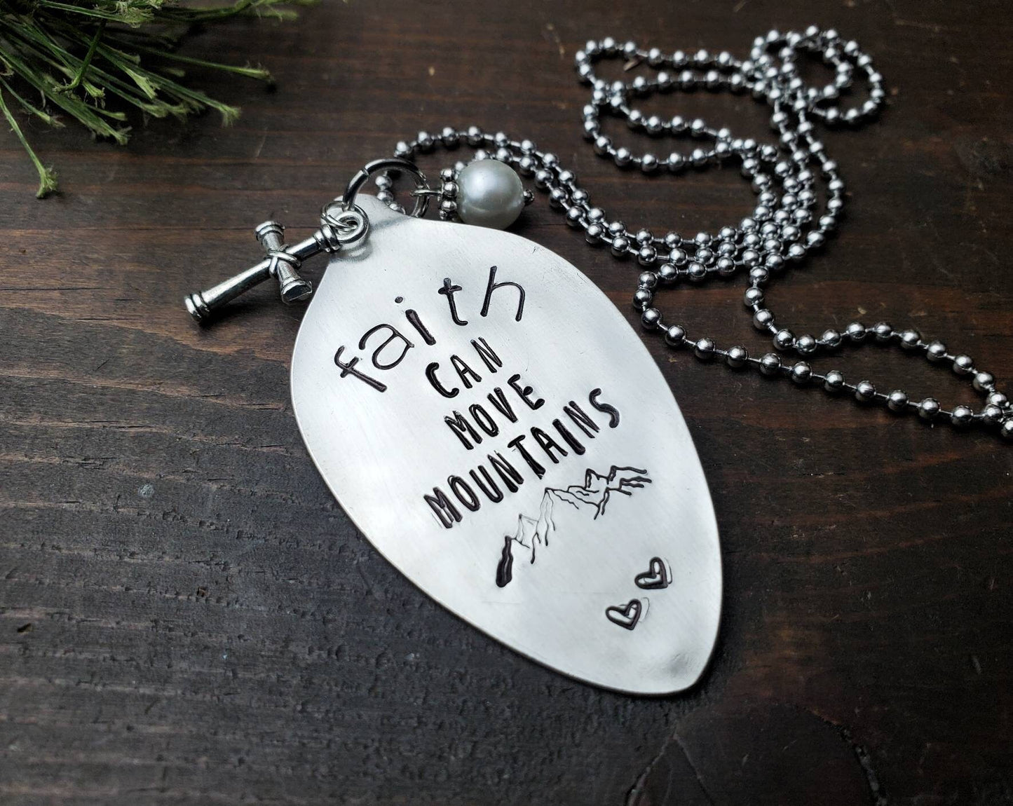 Spoon Jewelry, Spoon Gifts, Spoon Necklace, Hand Stamped Necklace, Spoon Pendant, Gifts For Her, Handmade Jewelry, Inspring Gift