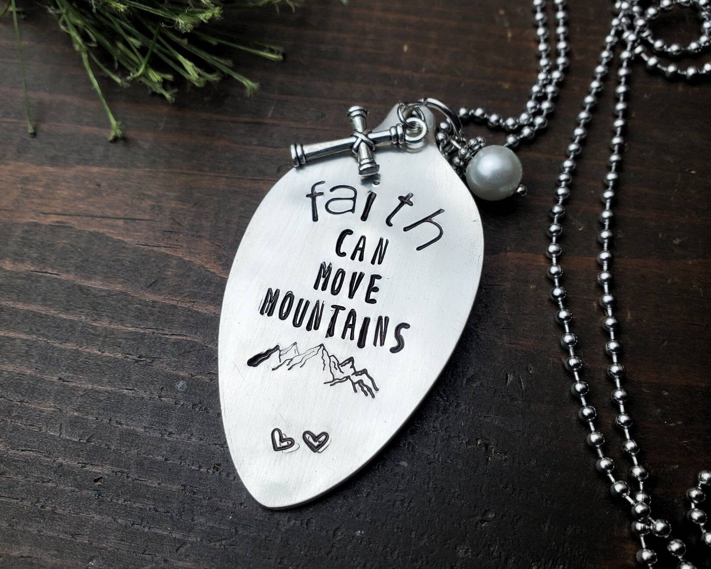 Spoon Jewelry, Spoon Gifts, Spoon Necklace, Hand Stamped Necklace, Spoon Pendant, Gifts For Her, Handmade Jewelry, Inspring Gift
