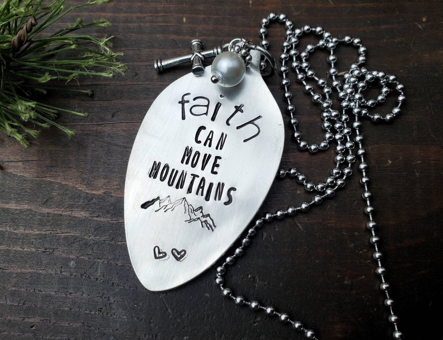 Spoon Jewelry, Spoon Gifts, Spoon Necklace, Hand Stamped Necklace, Spoon Pendant, Gifts For Her, Handmade Jewelry, Inspring Gift