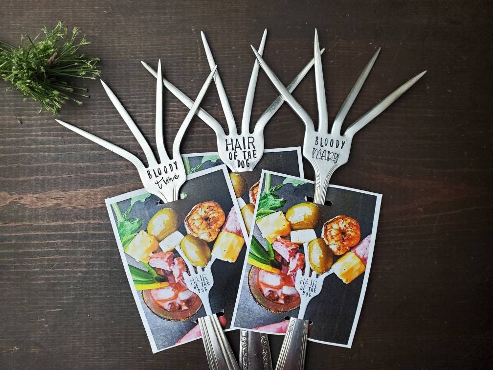 Bloody Time, Hair Of The Dog, Bloody Mary, Funny, Breakfast of Champions, Pickle Fork, Cheese, Hostess Gift, Brunch, Spoon Me Maryland