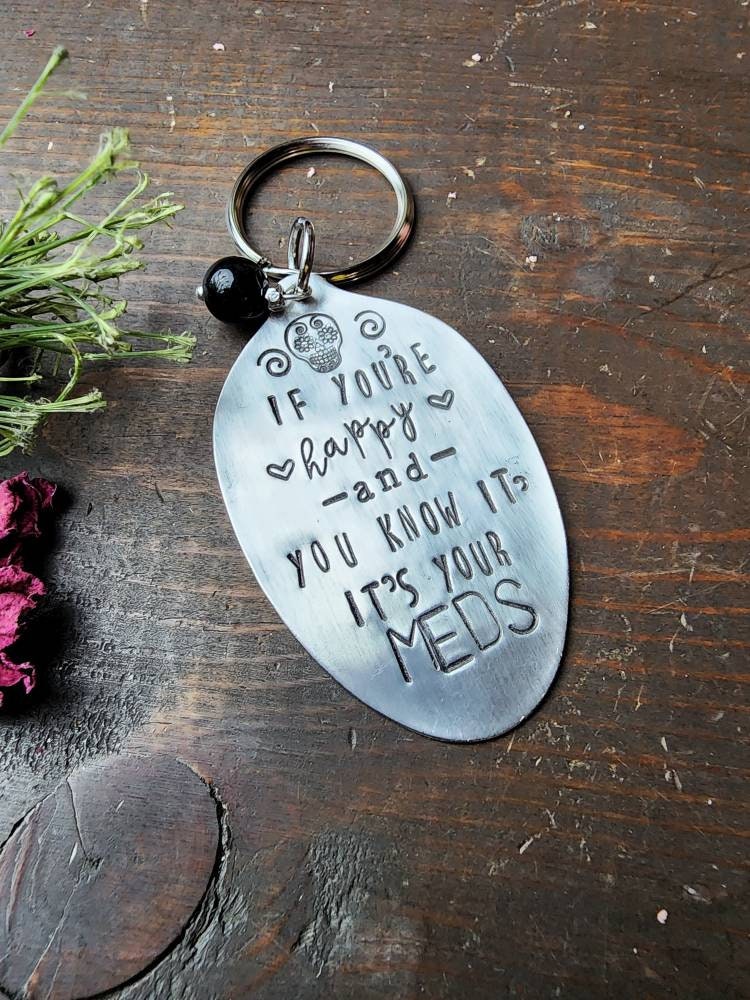 If You're Happy and You Know it Silverware Jewelry, It Costs Nothing To Be Kind, Spoon Necklace, Spoon Jewelry, Gifts For Her, Spoon Me