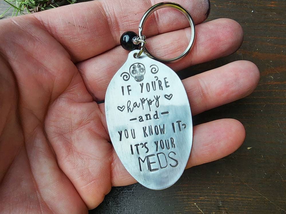 If You're Happy and You Know it Silverware Jewelry, It Costs Nothing To Be Kind, Spoon Necklace, Spoon Jewelry, Gifts For Her, Spoon Me