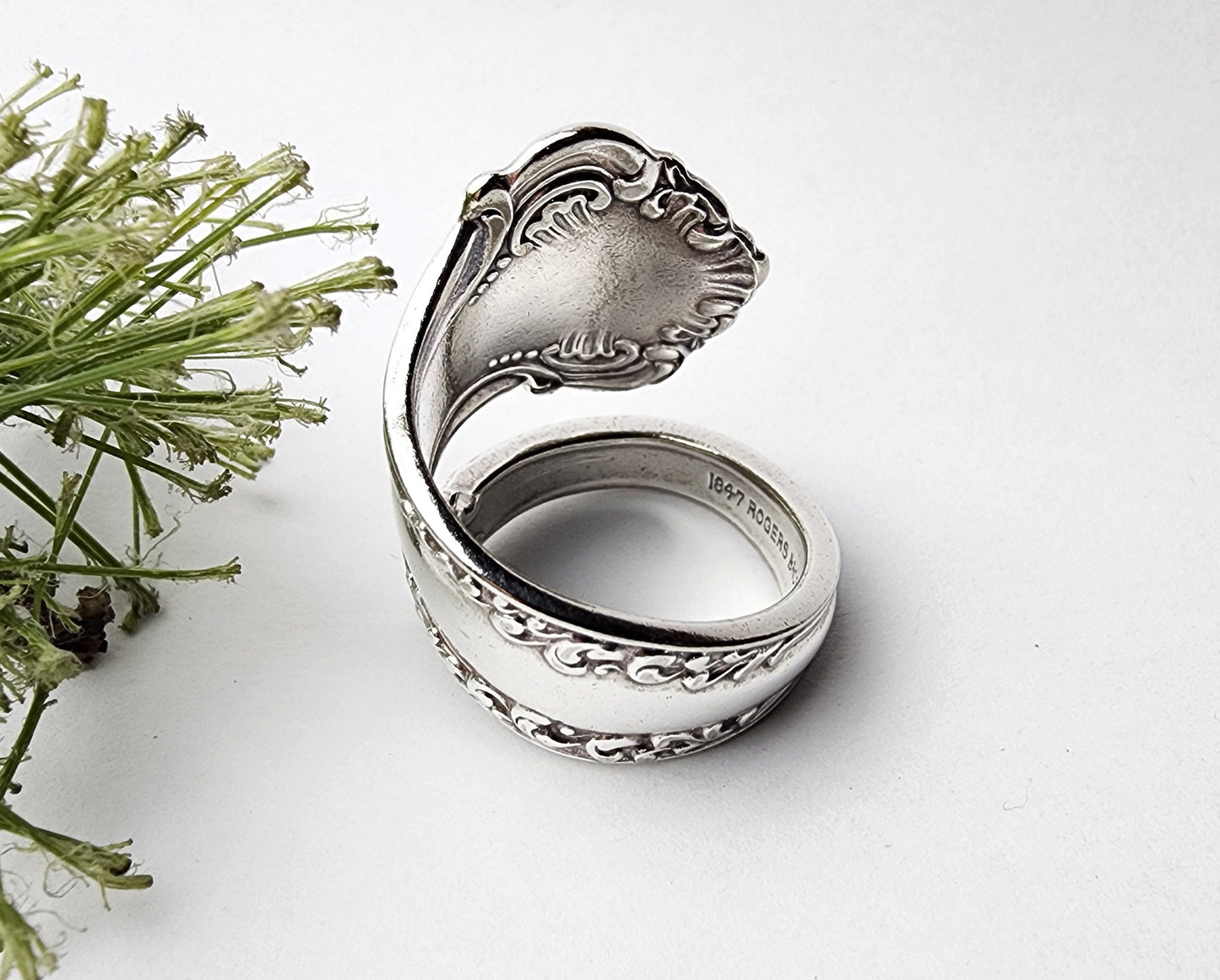 Spoon Ring, Size 9, Silverware Jewelry, Vintage Spoon Ring, Boho Ring, Silver Spoon Ring, Floral Ring, Spoon Me Maryland, Gifts for Her