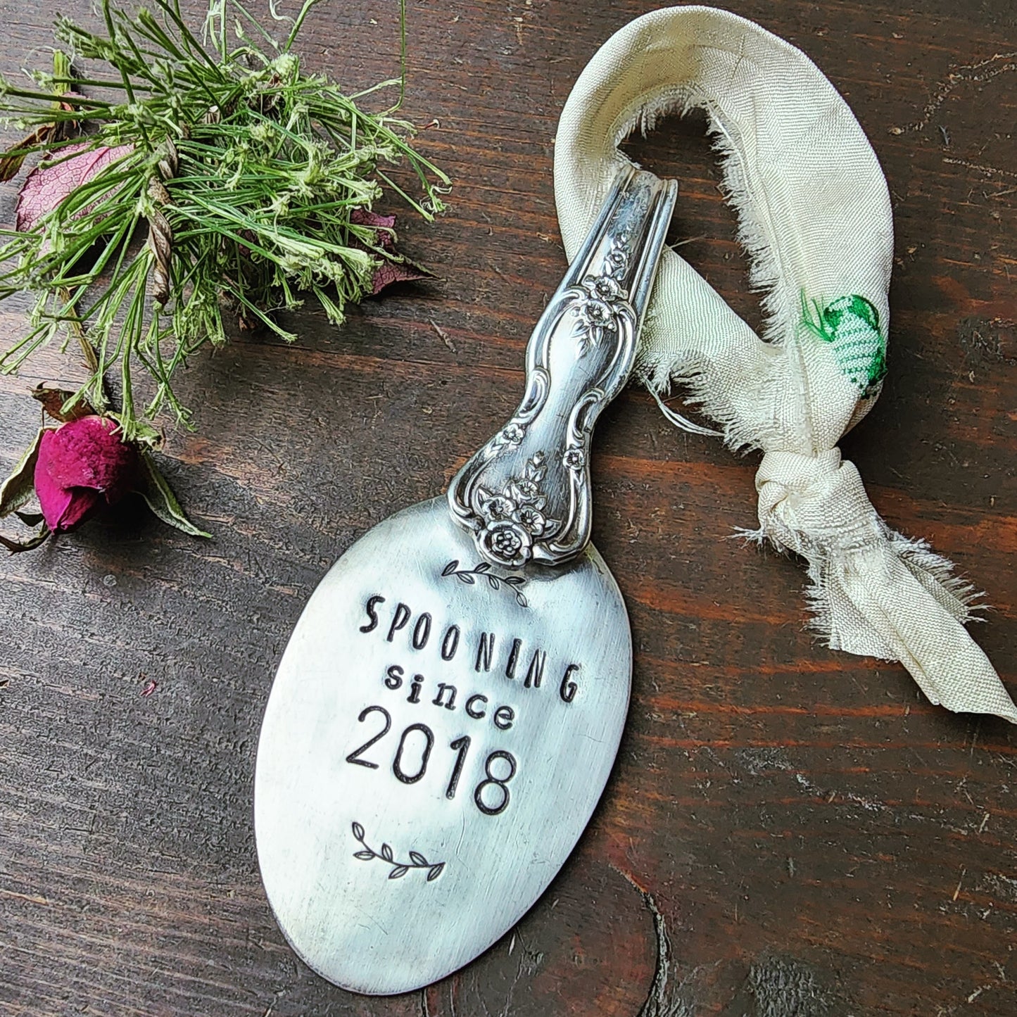 Personalized Ornament, Spooning Since, Christmas Gift, Stamped Spoon, New Couple, First Christmas, Family Gifts