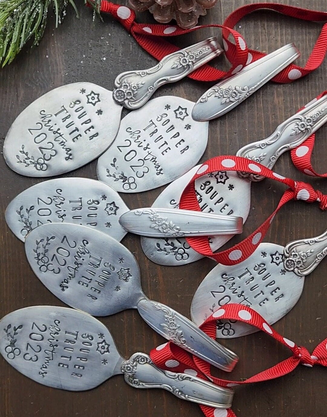 Personalized Ornament, Spooning Since, Christmas Gift, Stamped Spoon, New Couple, First Christmas, Family Gifts